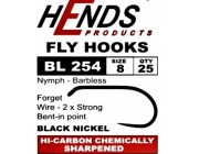 HENDS 254 Barbless 2X heavy nymph hook 